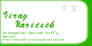 virag maricsek business card